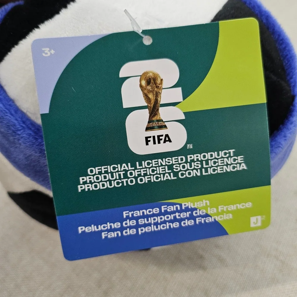 Jazwares FIFA World Cup 2026 France Fan Plush Soccer Ball Toy NWT Collectible